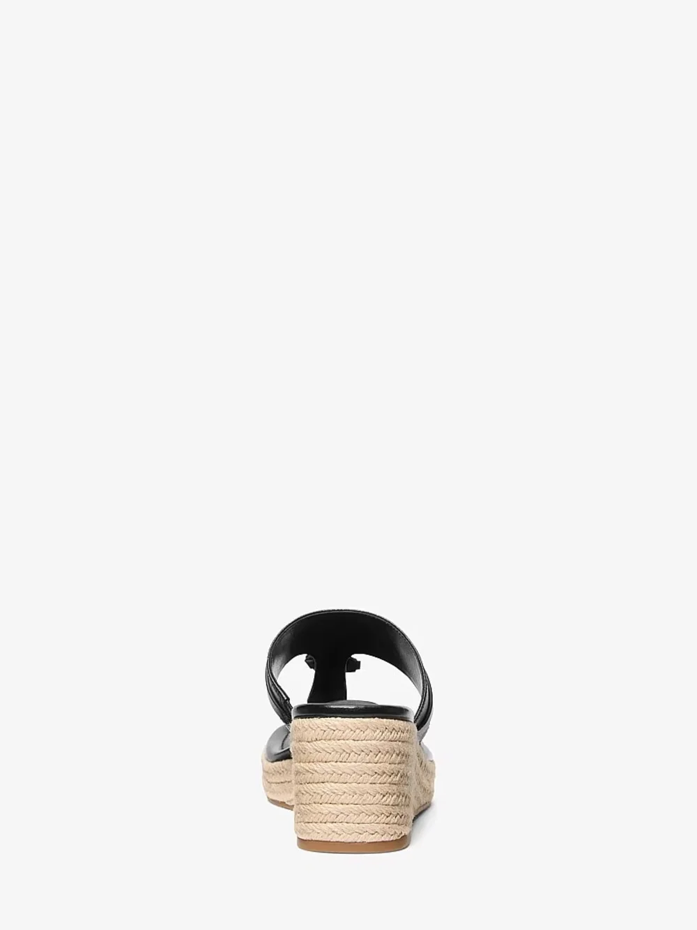 MICHAEL Michael Kors Black Wedge Espadrille Thong Sandals